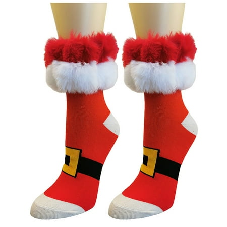 Baloco Unisex Womens Mens Christmas Santa Claus Faux Fur Trim Stockings Novelty Warm Xmas Socks
Baloco Unisex Womens Mens Christmas Santa Claus Faux Fur Trim Stockings Novelty Warm Xmas Socks