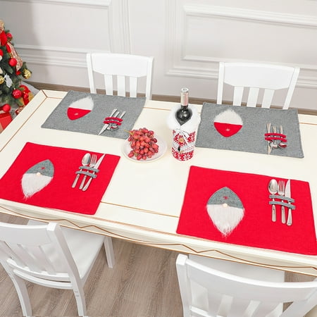 Rectangle Dwarf Pattern Christmas Placemat Fabric Fluffy White Beard Bowl Pad for Dining Gray Fabric
Rectangle Dwarf Pattern Christmas Placemat Fabric Fluffy White Beard Bowl Pad for Dining Gray Fabric