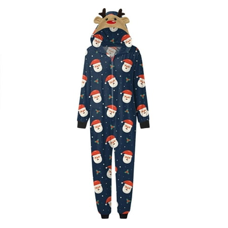 Onesies Pajamas for Family Holiday PJs for Women/Men/Kids/Couples/Adult Vacation Cute Printed Loungewear