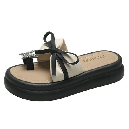 Bow muffin sandals and slippers 2024 summer new fairy-style outdoor beach toe elegant platform slippers for women
Bow muffin sandals and slippers 2024 summer new fairy-style outdoor beach toe elegant platform slippers for women