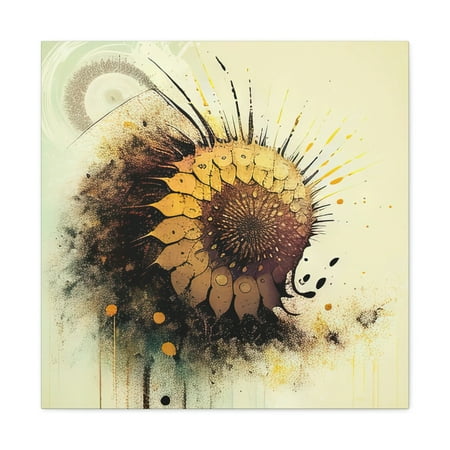 Barbara J Abstract Snail_A 24” x 24” Cotton Canvas Wall Art Digital Print