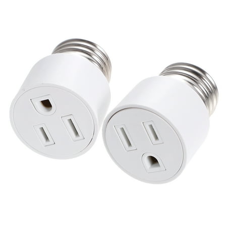 White 2 Pcs E27 Bulb Light Outlet Adapter Plug Splitter Converter Lamps
White 2 Pcs E27 Bulb Light Outlet Adapter Plug Splitter Converter Lamps
