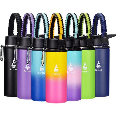 Insulated Water Bottle with Straw Lid & Spout Lid & Paracord Handle Stainless Steel Water Bottle Wide Mouth Double Wall Sweat-Proof BPA-Free 18 oz Gradient Yellow + Pink
Insulated Water Bottle with Straw Lid & Spout Lid & Paracord Handle Stainless Steel Water Bottle Wide Mouth Double Wall Sweat-Proof BPA-Free 18 oz Gradient Yellow + Pink