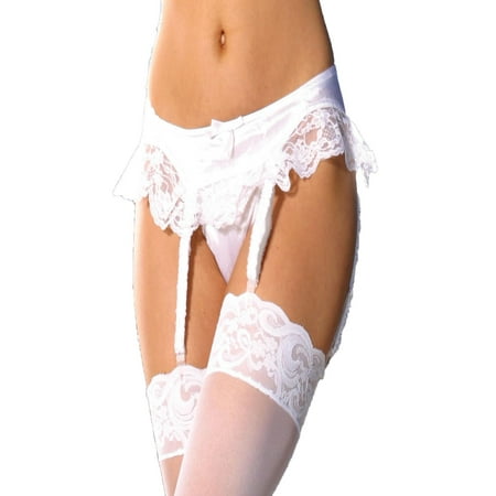 GARTER BELT SATIN BLACK