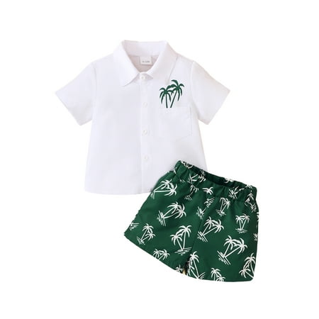 Qtinghua Infant Toddler Baby Boys Summer Clothes Turn Down Collar Short Sleeve Shirts Tree Print Shorts Outfits White 12-18 Months
Qtinghua Infant Toddler Baby Boys Summer Clothes Turn Down Collar Short Sleeve Shirts Tree Print Shorts Outfits White 12-18 Months