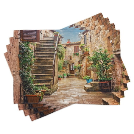 Ambesonne Italy Place Mats Set of 4 Old Stone Street Houses Standard Size Multicolor
Ambesonne Italy Place Mats Set of 4 Old Stone Street Houses Standard Size Multicolor
