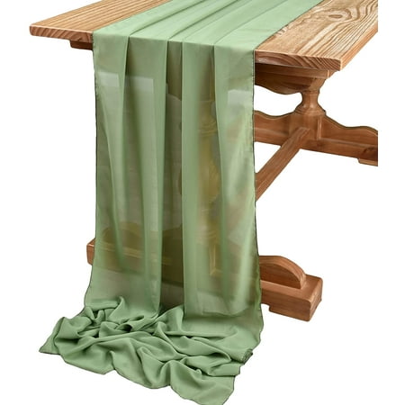 10ft Sage green St. Patrick s Day Chiffon table runner Wedding Table Runner 29x120 inches Gauze Table Runner Rustic Sheer Table Decor For Romantic Bridal Baby Shower Birthday Table Decorations
10ft Sage green St. Patrick s Day Chiffon table runner Wedding Table Runner 29x120 inches Gauze Table Runner Rustic Sheer Table Decor For Romantic Bridal Baby Shower Birthday Table Decorations