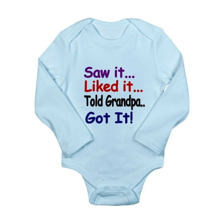 CafePress - Saw It Liked It Told Grandpa Got It! Body Suit - Long Sleeve Infant Bodysuit
CafePress - Saw It Liked It Told Grandpa Got It! Body Suit - Long Sleeve Infant Bodysuit
