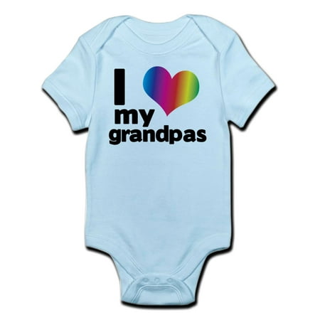 CafePress - I Love My Grandpas Infant Bodysuit - Baby Light Bodysuit