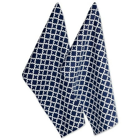 Nautical Blue Lattice Dishtowel Set of 2