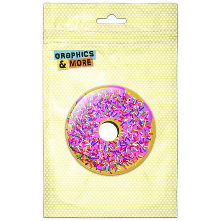 Pink Donut Sprinkles Refrigerator Button Magnet