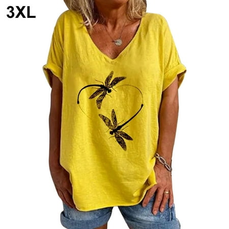 BESTHUA Women s Shirt Lightweight Comfortable V Neck Short Sleeve Top Girls Printed Loose T-shirt
BESTHUA Women s Shirt Lightweight Comfortable V Neck Short Sleeve Top Girls Printed Loose T-shirt