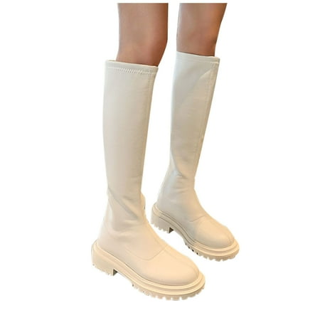 Cathalem Thigh High Platform Boots for Women Long Color Thick Pure Autumn Round Toe Straight Warm over Knee High Boots for Women White 8
Cathalem Thigh High Platform Boots for Women Long Color Thick Pure Autumn Round Toe Straight Warm over Knee High Boots for Women White 8