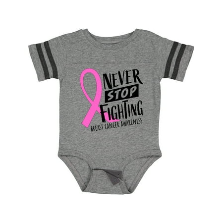 Inktastic Never Stop Fighting Breast Cancer Awareness Gift Baby Boy or Baby Girl Bodysuit
Inktastic Never Stop Fighting Breast Cancer Awareness Gift Baby Boy or Baby Girl Bodysuit