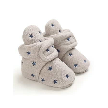 Colisha Baby Boys Girls Warm Bootie Crib Plush Ankle Boot Soft Sole Winter Snow Boots Toddler Embroidered Comfort Shoes First Walker Booties Gray Blue 0-6 months
Colisha Baby Boys Girls Warm Bootie Crib Plush Ankle Boot Soft Sole Winter Snow Boots Toddler Embroidered Comfort Shoes First Walker Booties Gray Blue 0-6 months