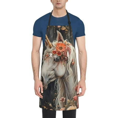 Lukts Adjustable Apron with 2 Pockets Chef Cooking Kitchen Restaurant Aprons for Women Men-Vintage Floral White Horse
Lukts Adjustable Apron with 2 Pockets Chef Cooking Kitchen Restaurant Aprons for Women Men-Vintage Floral White Horse