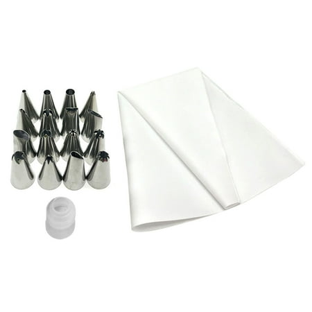 Machinehome 18pcs Cake Nozzle Stainless Steel Baking Nozzle DIY Kitchen Cookies Icing Piping Tool with Pastry Bag White
Machinehome 18pcs Cake Nozzle Stainless Steel Baking Nozzle DIY Kitchen Cookies Icing Piping Tool with Pastry Bag White