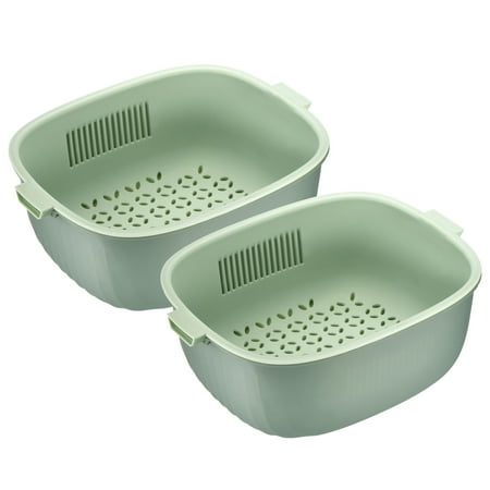 Uxcell Colander Bowl Strainers Set 2PCS Plastic Double Layered Drain Basket Washing Colander-Green
Uxcell Colander Bowl Strainers Set 2PCS Plastic Double Layered Drain Basket Washing Colander-Green