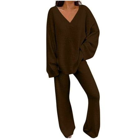 Women s Pajamas Sets Warm Winter Plush Cozy V Neck Long Sleeve Tops and Pants 2 Piece Outfits Fuzzy Sleepwear
Women s Pajamas Sets Warm Winter Plush Cozy V Neck Long Sleeve Tops and Pants 2 Piece Outfits Fuzzy Sleepwear