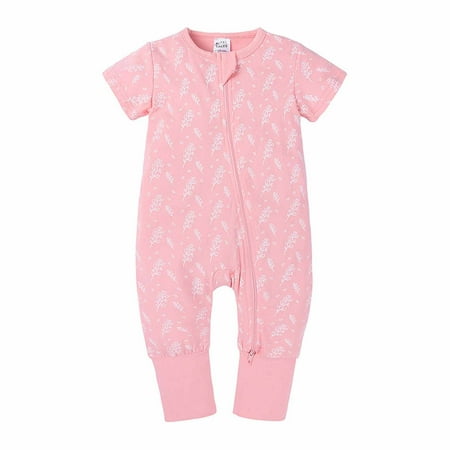 VERUGU Toddler Rompers Summer Newborn Toddler Baby Girls Boys Bodysuit Short Sleeve Printed Zipper One-piece Romper Jumpsuit Pink
VERUGU Toddler Rompers Summer Newborn Toddler Baby Girls Boys Bodysuit Short Sleeve Printed Zipper One-piece Romper Jumpsuit Pink