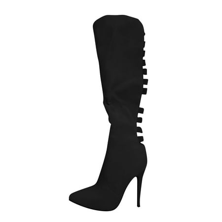 Paiwinds Boots for Women Women s Super High Heel Side Zipper Back Hollow Suede Over The Knee Boots Black
Paiwinds Boots for Women Women s Super High Heel Side Zipper Back Hollow Suede Over The Knee Boots Black
