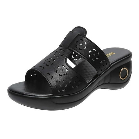 Kukoosong Wedge Sandals for Women Summer Casual Comfortable Slippers Solid Color Platform Hollow Out Slippers Sandals Women Black 35
Kukoosong Wedge Sandals for Women Summer Casual Comfortable Slippers Solid Color Platform Hollow Out Slippers Sandals Women Black 35