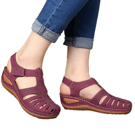 Fsqjgq Beach Sandals Women Wide Sandals Thick Sole Sandals for Women Soft Leather Closed Toe Vintage Anti Slip Sandals Thick Sole Shoes Hollow Sandals Size 42 Purple
Fsqjgq Beach Sandals Women Wide Sandals Thick Sole Sandals for Women Soft Leather Closed Toe Vintage Anti Slip Sandals Thick Sole Shoes Hollow Sandals Size 42 Purple