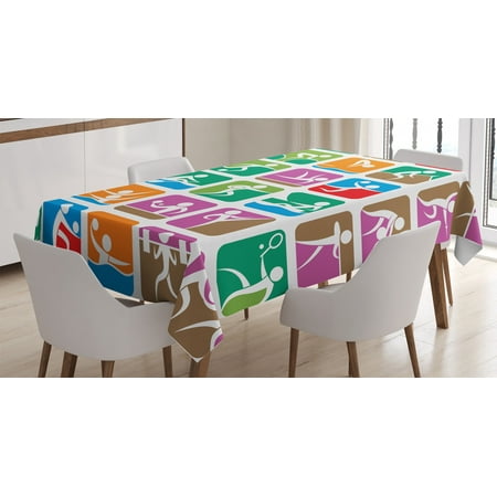 Olympics Decorations Tablecloth Pictograms of the Summer Sports Sailing Wrestling Boxing Art Image Rectangular Table Cover for Dining Room Kitchen 60 X 84 Inches Green Purple by Ambesonne
Olympics Decorations Tablecloth Pictograms of the Summer Sports Sailing Wrestling Boxing Art Image Rectangular Table Cover for Dining Room Kitchen 60 X 84 Inches Green Purple by Ambesonne
