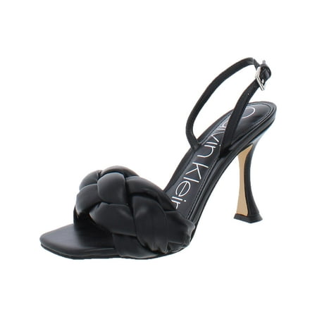 Calvin Klein Womens Bona Open Toe Pumps Ankle Strap