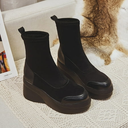 TALKVE Color Shoes Booties Toe Non Short Bottom Wedges Flat Thick Women Slip Fashion Solid Round SlipOn Women s Boots
TALKVE Color Shoes Booties Toe Non Short Bottom Wedges Flat Thick Women Slip Fashion Solid Round SlipOn Women s Boots