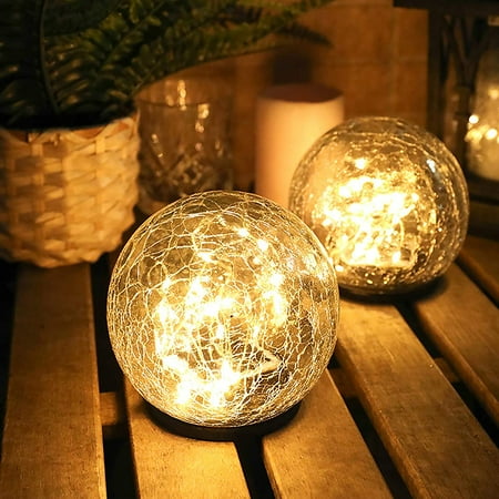 Viitech Outdoor Solar Lantern for Lawn Garden Solar Street Light Outdoor Decor Cracked Glass Ball Waterproof Smart Light Controlled 12cm
Viitech Outdoor Solar Lantern for Lawn Garden Solar Street Light Outdoor Decor Cracked Glass Ball Waterproof Smart Light Controlled 12cm
