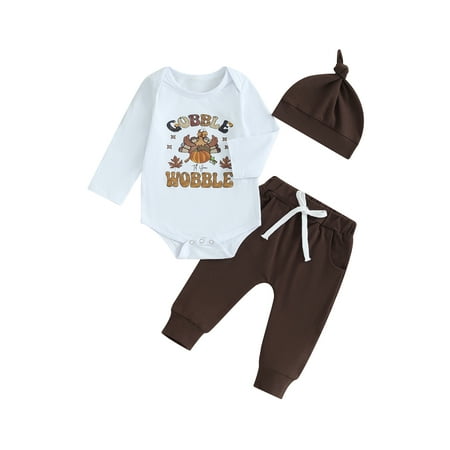 Co.MMehjri Baby Thanksgiving Outfits 0-18M Infant Letter Turkey Pattern Long Sleeve Romper + Long Pants + Hat Newborn Clothes
Co.MMehjri Baby Thanksgiving Outfits 0-18M Infant Letter Turkey Pattern Long Sleeve Romper + Long Pants + Hat Newborn Clothes
