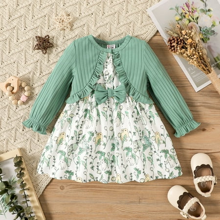 PatPat Baby Girl Faux-two Floral Ribbed Elegant Dress Long Sleeve Princess Dress Casual Formal Occasion Dress Flower Girls Dress Birthday Gils Dress Infant Girls Fall Winter Outfit Clothes 3-24month
PatPat Baby Girl Faux-two Floral Ribbed Elegant Dress Long Sleeve Princess Dress Casual Formal Occasion Dress Flower Girls Dress Birthday Gils Dress Infant Girls Fall Winter Outfit Clothes 3-24month