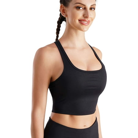 Nebility Women Yoga Sports Bra Padded Mid Impact Crop Top Unique Cross Back Strappy Wirefree Yoga Bra for Workout Gym
Nebility Women Yoga Sports Bra Padded Mid Impact Crop Top Unique Cross Back Strappy Wirefree Yoga Bra for Workout Gym