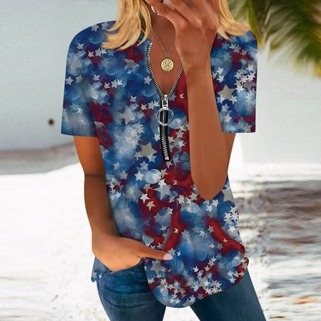 MELDVDIB Women Nursing Scrub Tops Independence Day Flag Print T Shirt V-Neck Working Uniform Workwear Pocket Tops Gift on Clearance
MELDVDIB Women Nursing Scrub Tops Independence Day Flag Print T Shirt V-Neck Working Uniform Workwear Pocket Tops Gift on Clearance
