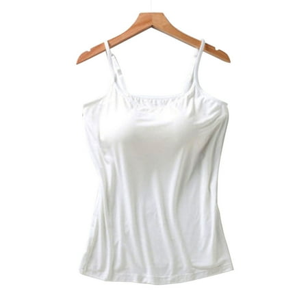 Women Cotton sole with Shelf Bra Adjustable Spaghetti Strap Tank Top Tanks L White
Women Cotton sole with Shelf Bra Adjustable Spaghetti Strap Tank Top Tanks L White