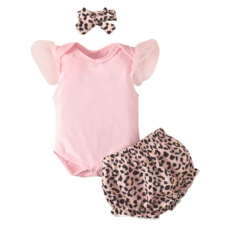 ZIYIXIN Newborn Baby Girl Summer Outfits Short Sleeve Romper Bodysuit Bloomer Shorts with Headband 3Pcs Clothes Pink 0-6 Months
ZIYIXIN Newborn Baby Girl Summer Outfits Short Sleeve Romper Bodysuit Bloomer Shorts with Headband 3Pcs Clothes Pink 0-6 Months