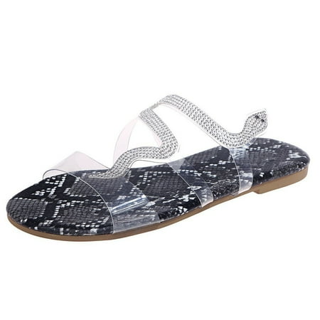 ZTTD Women s Ladies Fashion Serpentine Rhinestone Open Toe flats Sandals Beach Shoes Women s Slipper A
ZTTD Women s Ladies Fashion Serpentine Rhinestone Open Toe flats Sandals Beach Shoes Women s Slipper A