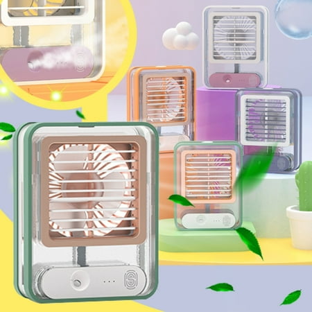 WEPRO Portable Air Conditioner Evaporative Air Cooler With Spray Cordless Personal Air Cooler Humidifier Colors Light 3 Speed Discs Desk Cooling Fan For Home Office Camping
WEPRO Portable Air Conditioner Evaporative Air Cooler With Spray Cordless Personal Air Cooler Humidifier Colors Light 3 Speed Discs Desk Cooling Fan For Home Office Camping