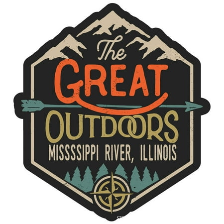 Missssippi River Illinois The Great Outdoors Design 4-Inch Magnet