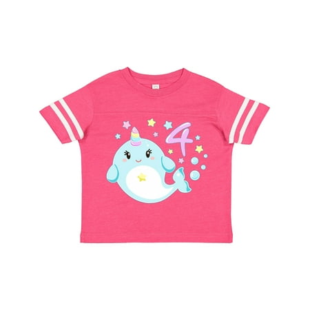 Inktastic Happy 4th Birthday with Cute Narwhal Stars and Bubbles Gift Toddler Boy or Toddler Girl T-Shirt
Inktastic Happy 4th Birthday with Cute Narwhal Stars and Bubbles Gift Toddler Boy or Toddler Girl T-Shirt