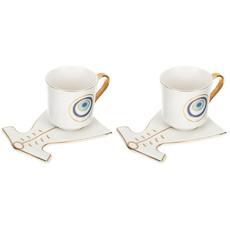 HOMEMAXS 2 Sets of Turkey Coffee Cup with Saucer Ceramic Lovely Cup Small Coffee Cup Ceramic Drinking Cup
HOMEMAXS 2 Sets of Turkey Coffee Cup with Saucer Ceramic Lovely Cup Small Coffee Cup Ceramic Drinking Cup