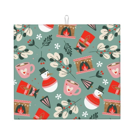 XMXT Microfiber Drying Mat Christmas Plant Snowman Absorbent Dish Drying Mats for Kitchen Dishes Rack Pad 16 x 18 inches
XMXT Microfiber Drying Mat Christmas Plant Snowman Absorbent Dish Drying Mats for Kitchen Dishes Rack Pad 16 x 18 inches