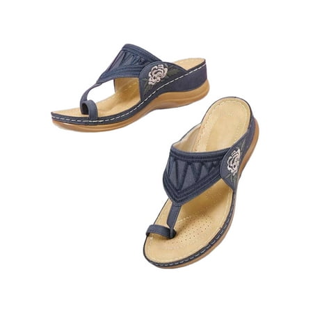 Rotosw Ladies Thong Sandal Beach Sandals Wedge Flip Flops Indoor Outdoor Shoes Fashion Summer Slides Slippers Blue 7.5
Rotosw Ladies Thong Sandal Beach Sandals Wedge Flip Flops Indoor Outdoor Shoes Fashion Summer Slides Slippers Blue 7.5