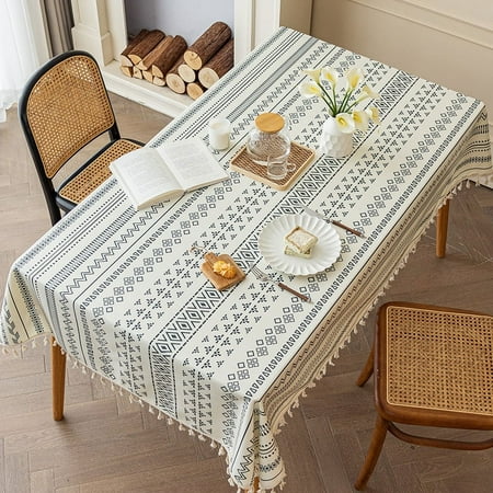 Namzi cotton linen tablecloth no wash fabric ethnic style rectangular tassel tablecloth homestay tablecloth waterproof and oil resistant (black)
Namzi cotton linen tablecloth no wash fabric ethnic style rectangular tassel tablecloth homestay tablecloth waterproof and oil resistant (black)
