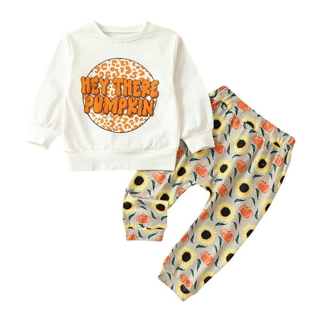 Toddler Outfits Girls Fall White Baby Unisex Spring Autumn Print Long Sleeve Pants Sweatshirt Outfits Set Clothing 6-12 Months
Toddler Outfits Girls Fall White Baby Unisex Spring Autumn Print Long Sleeve Pants Sweatshirt Outfits Set Clothing 6-12 Months