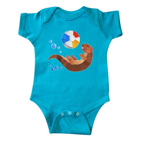 Inktastic Cute Otter and Beachball Gift Baby Boy or Baby Girl Bodysuit