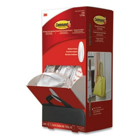 Command MMM17081CABPK 3 lbs Cap General Purpose Designer Hooks White - Medium - 50 Hooks & Strips Per Pack
Command MMM17081CABPK 3 lbs Cap General Purpose Designer Hooks White - Medium - 50 Hooks & Strips Per Pack