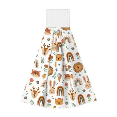 Ocsxa cute Rainbow Animal for Hand Towels Hand Wipes with Velcro Soft and Fast Absorbent Hanging Towels Reusable Cleaning Cloth for Kitchen/Bathroom/Laundryroom 14x18In
Ocsxa cute Rainbow Animal for Hand Towels Hand Wipes with Velcro Soft and Fast Absorbent Hanging Towels Reusable Cleaning Cloth for Kitchen/Bathroom/Laundryroom 14x18In