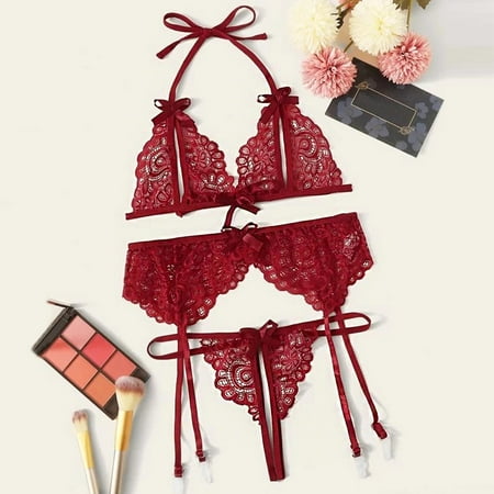 Cathalem Womens Christmas Lingerie + Lingerie Bowknot Fashion Bra Ladies Thong Suspenders Suit + 3Pce Lingerie Underwear Red X-Large
Cathalem Womens Christmas Lingerie + Lingerie Bowknot Fashion Bra Ladies Thong Suspenders Suit + 3Pce Lingerie Underwear Red X-Large